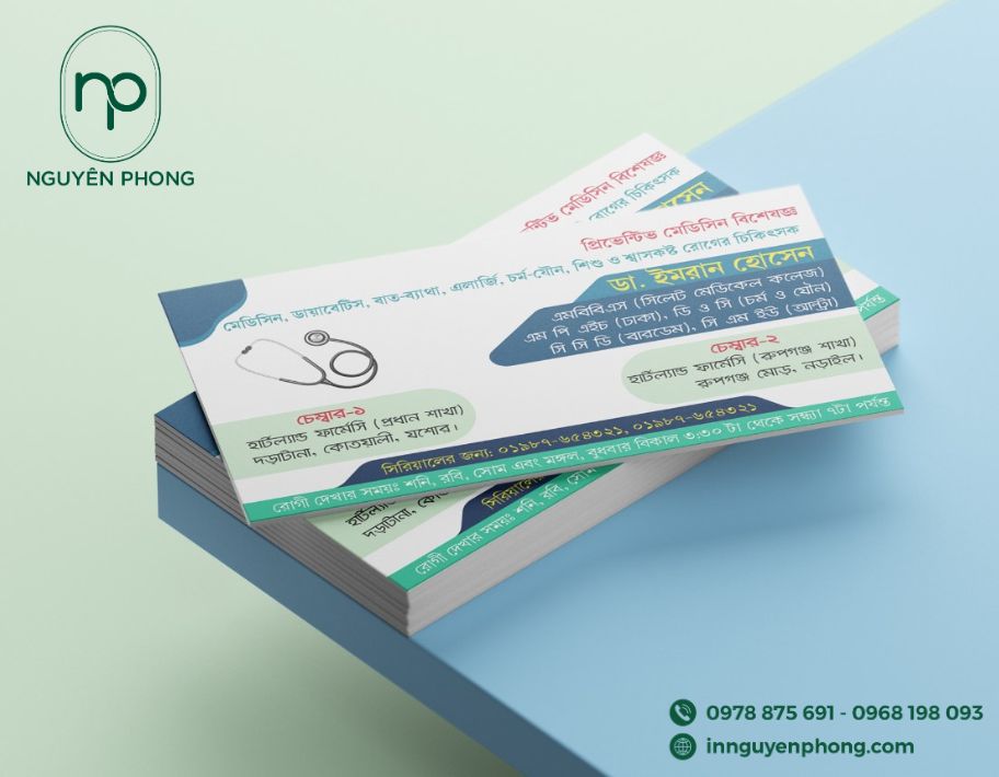 Mẫu card visit bác sĩ cá nhân